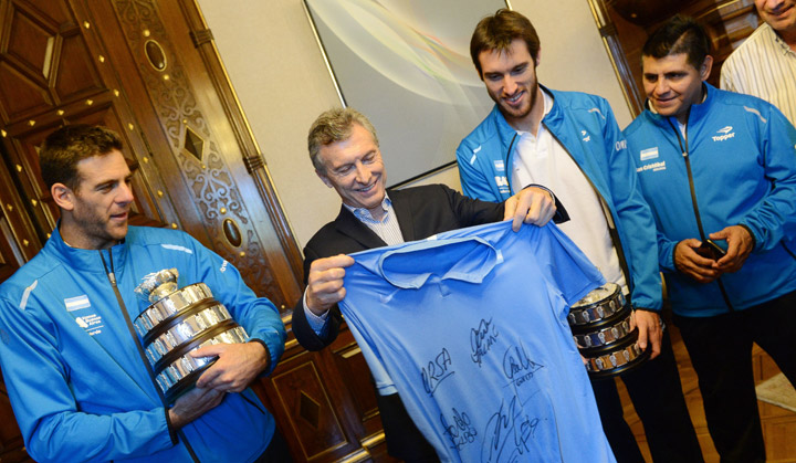 Macri recibió a los campeones de la Davis