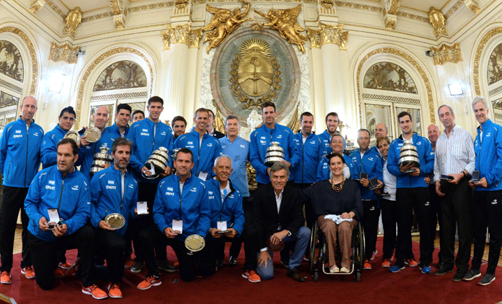 Macri recibió a los campeones de la Davis