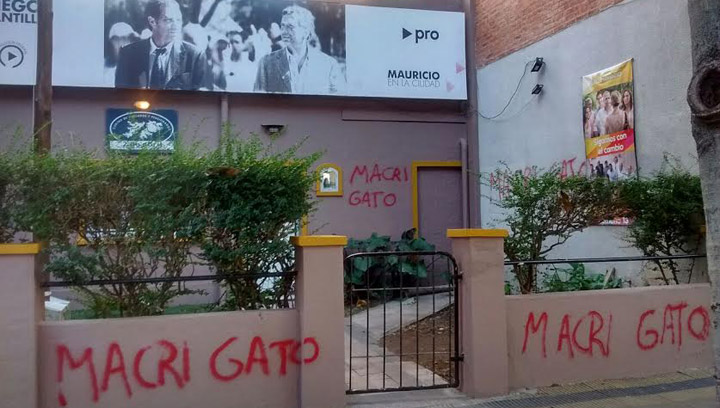 Atacan local del PRO en Belgrano