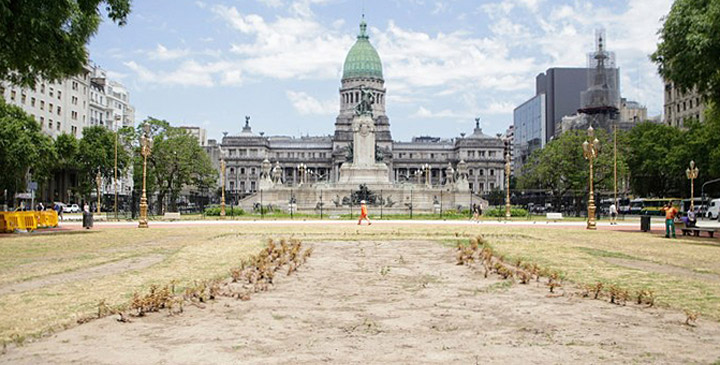 Obras en Plaza del Congreso