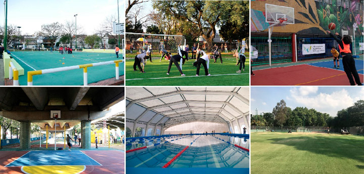 Polideportivos renovados