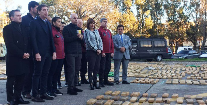 Secuestran 3.400 kgs de droga