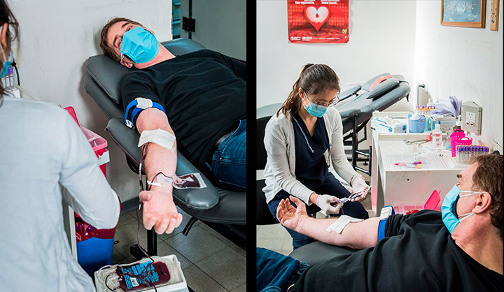 Santilli donó sangre
