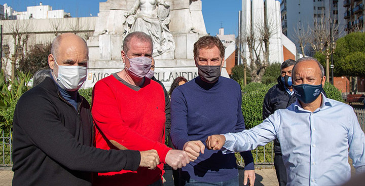 Santilli y Larreta en Avellaneda