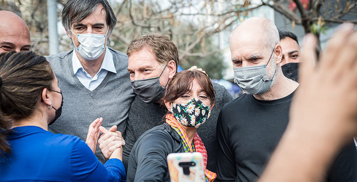 Santilli y Larreta en Florencio Varela