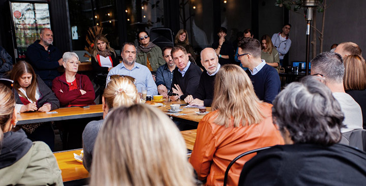 Larreta y Santilli en Luján