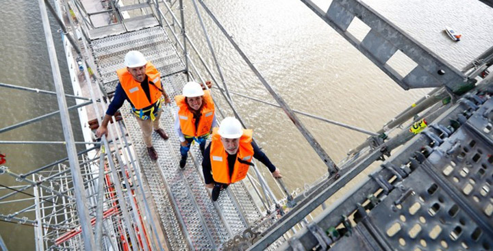 Obras en el Puente de la Mujer