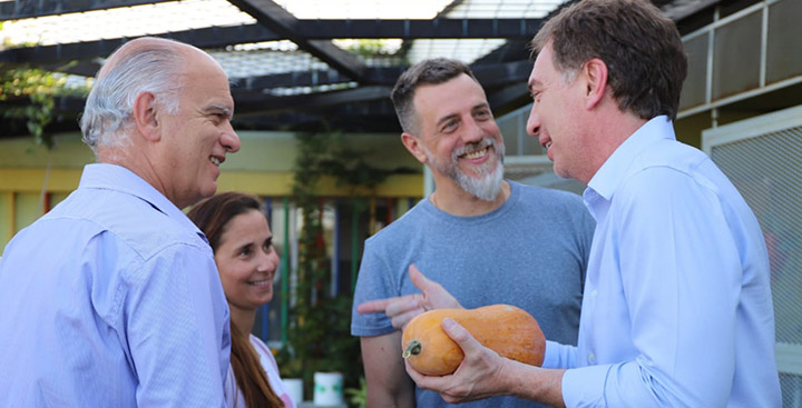 Santilli y Grindetti en Lanús