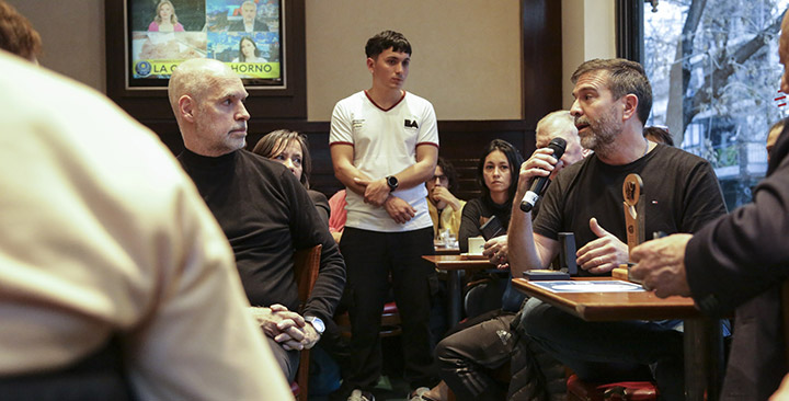 Con vecinos de Almagro