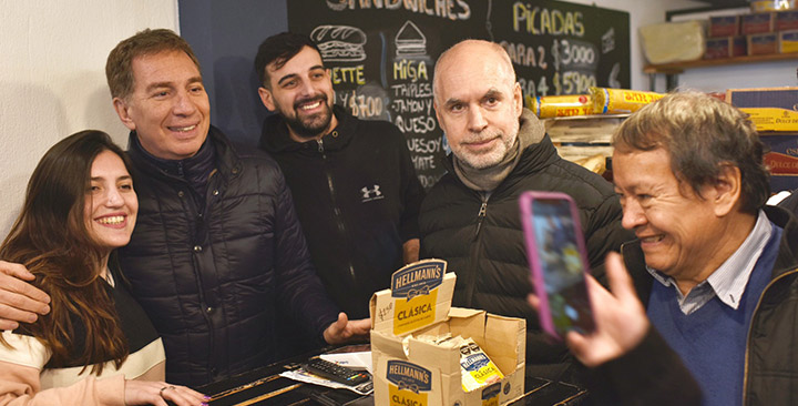 Larreta y Santilli en La Matanza