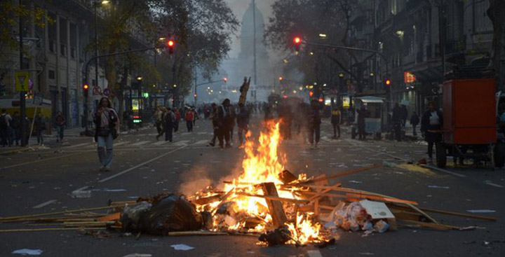 Incidentes en la zona del Congreso