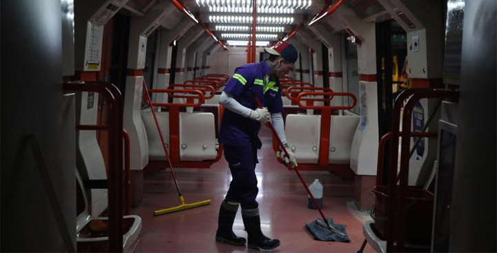 Limpieza en los subtes